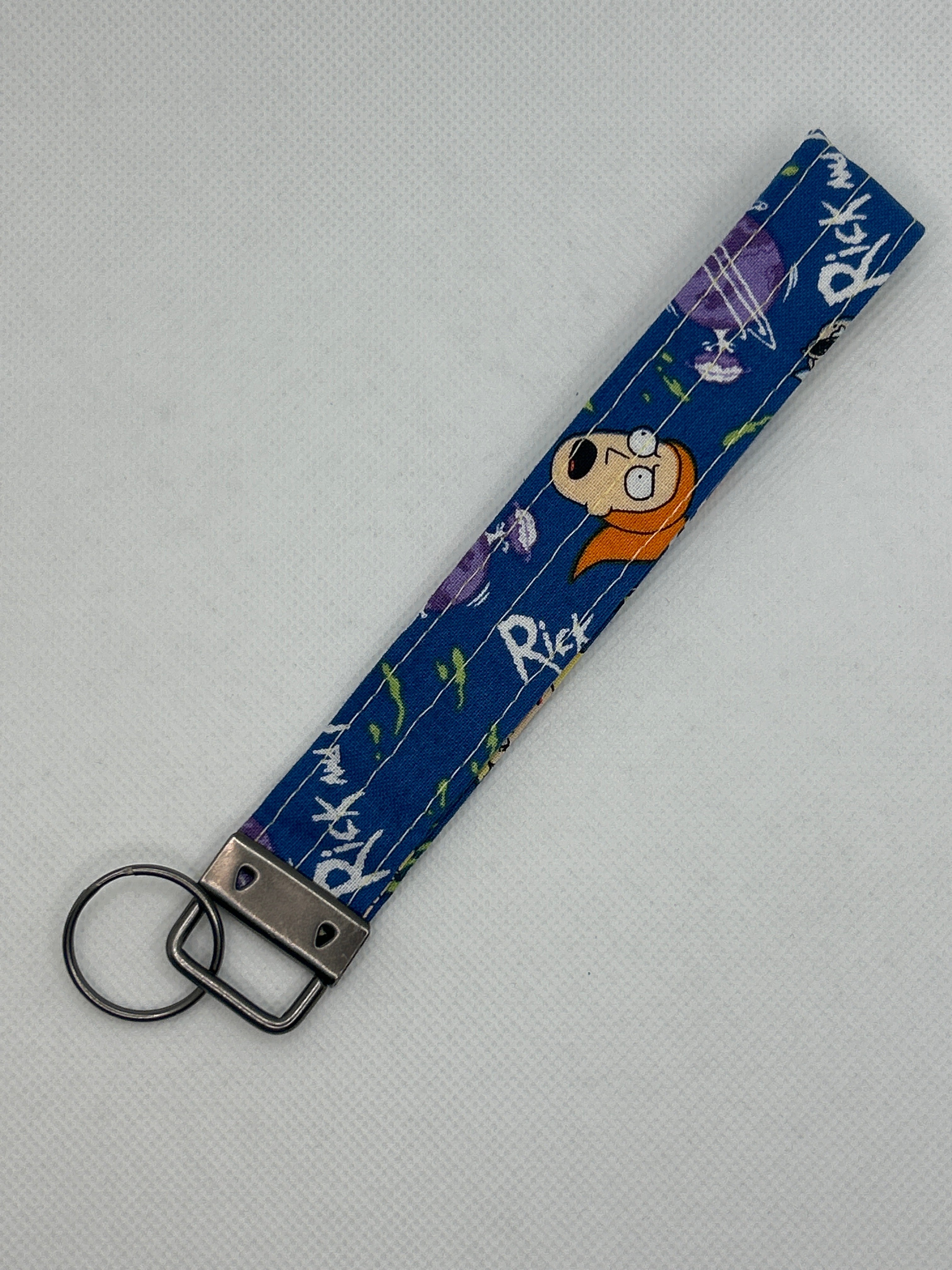 Your Favorite Adult Animated Sci-Fi Show Characters Key Fob Wristlet – Blue
