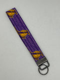 Your Favorite Basketball Team Key Fob Wristlet – Purple & Gold
