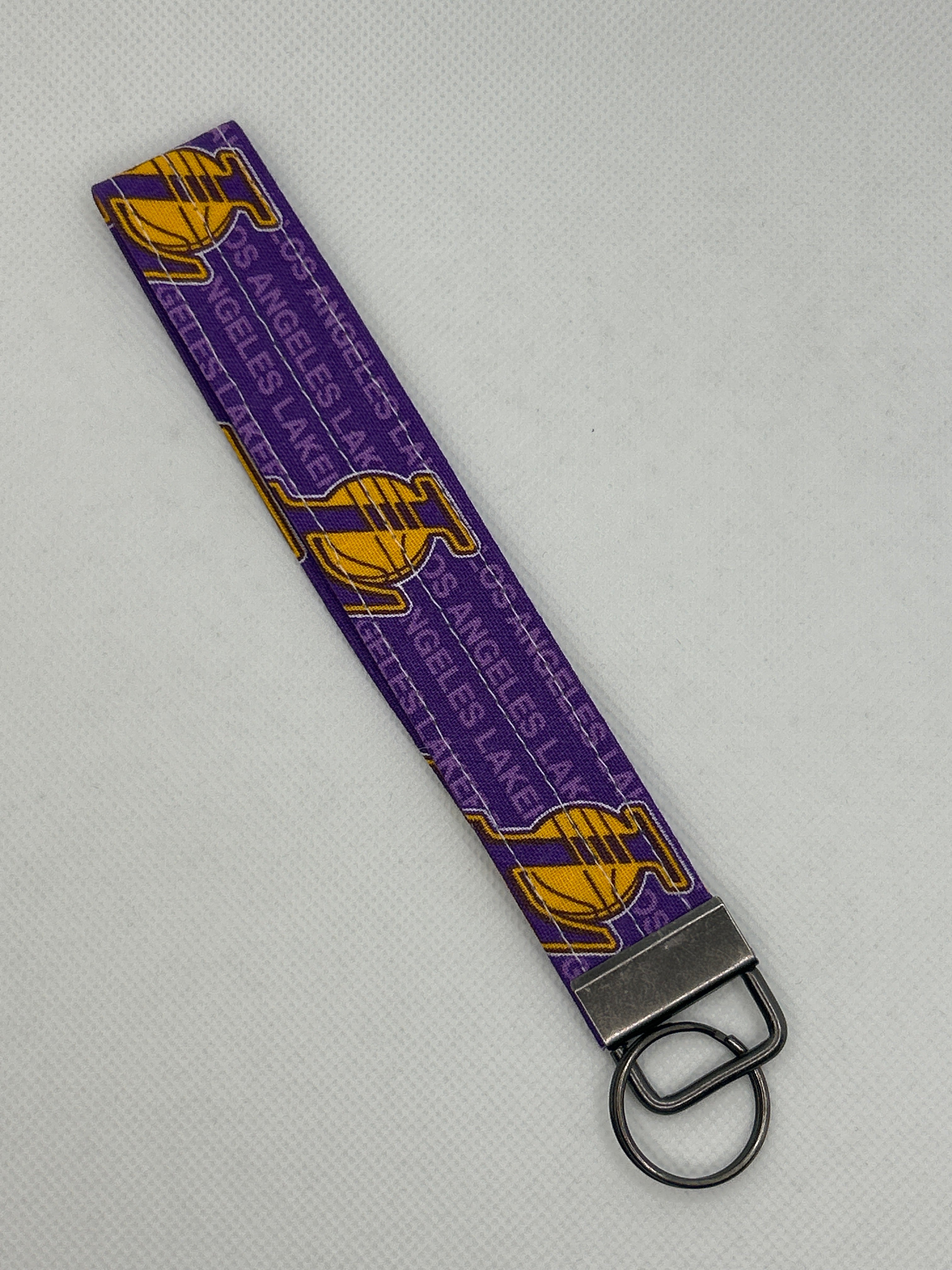 Your Favorite Basketball Team Key Fob Wristlet – Purple & Gold