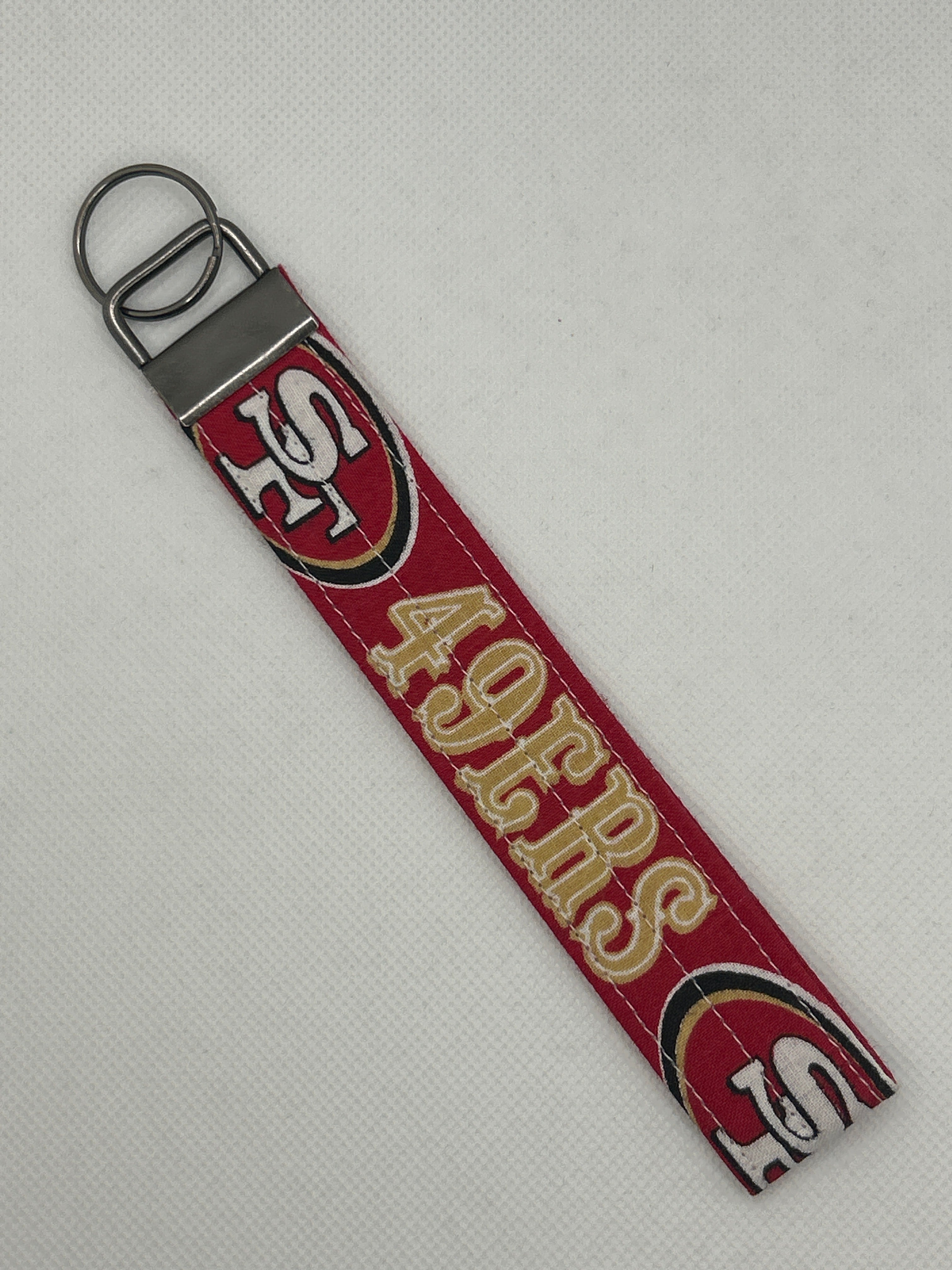 Your Favorite Football Team Key Fob Wristlet – Red & Gold