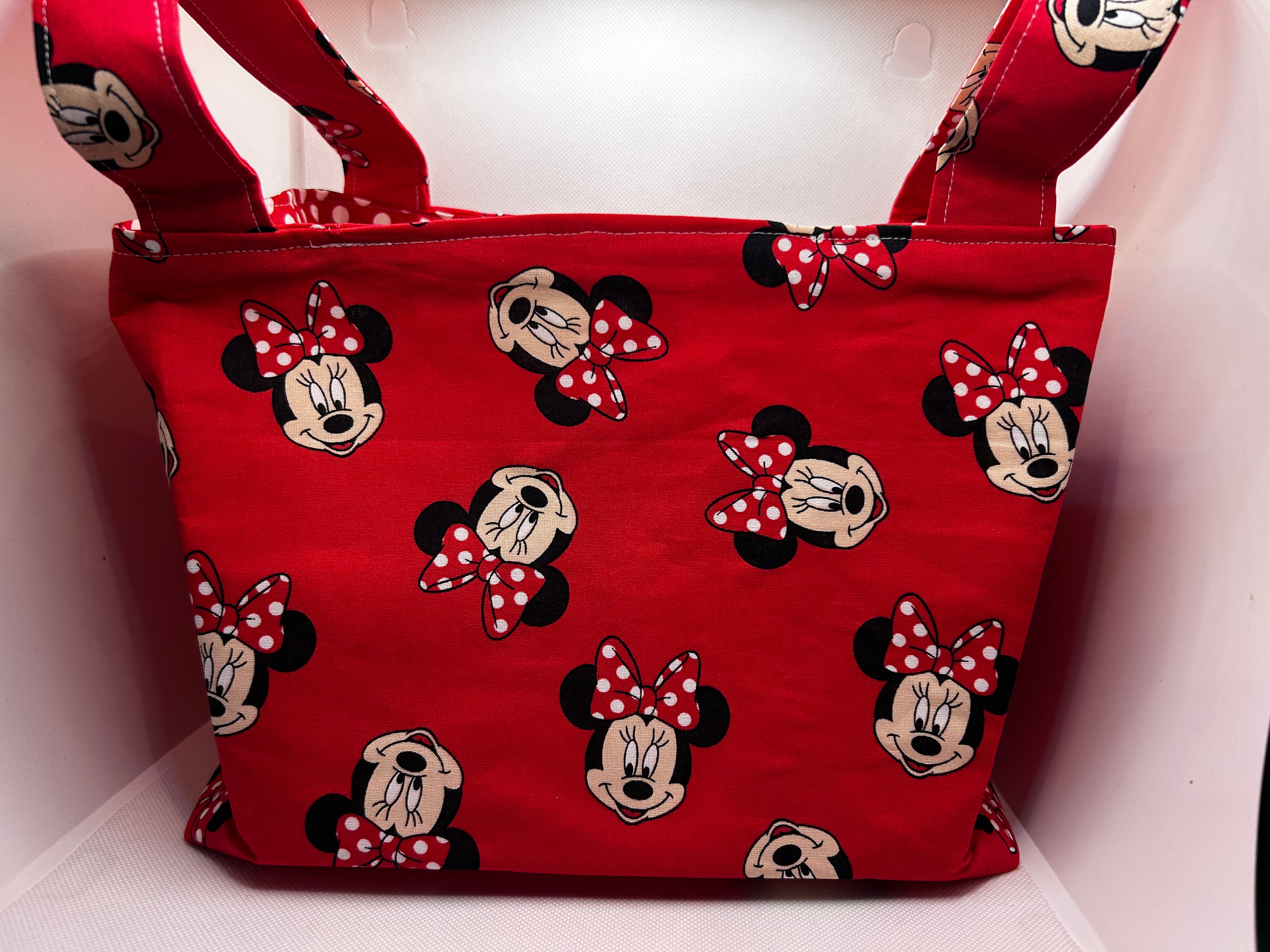 Handmade "Your Favorite Cartoon Character" Gift Basket Tote Bag – Red Polka Dot